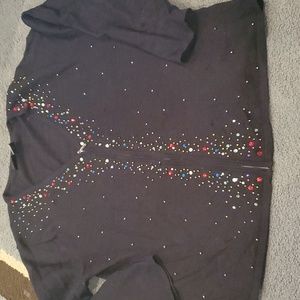 Woman's Large Erica zip up black sweater